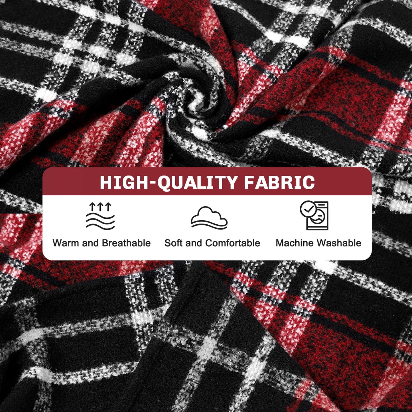 Ayieyill Shawl Wraps for Women Women's Poncho Open Front Boho Knitted Plaid Blanket Scarf Cape