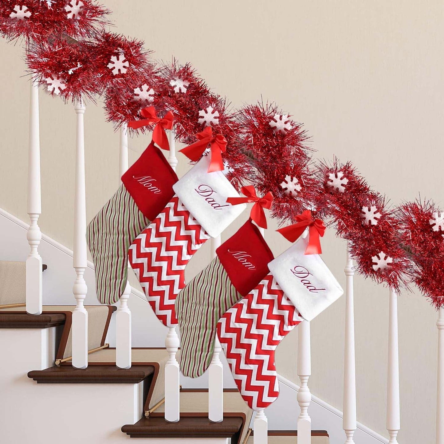 Ayieyill 33ft Tinsel Garland Hanging Christmas Tree Garland for Christmas Tree Decorations Indoor
