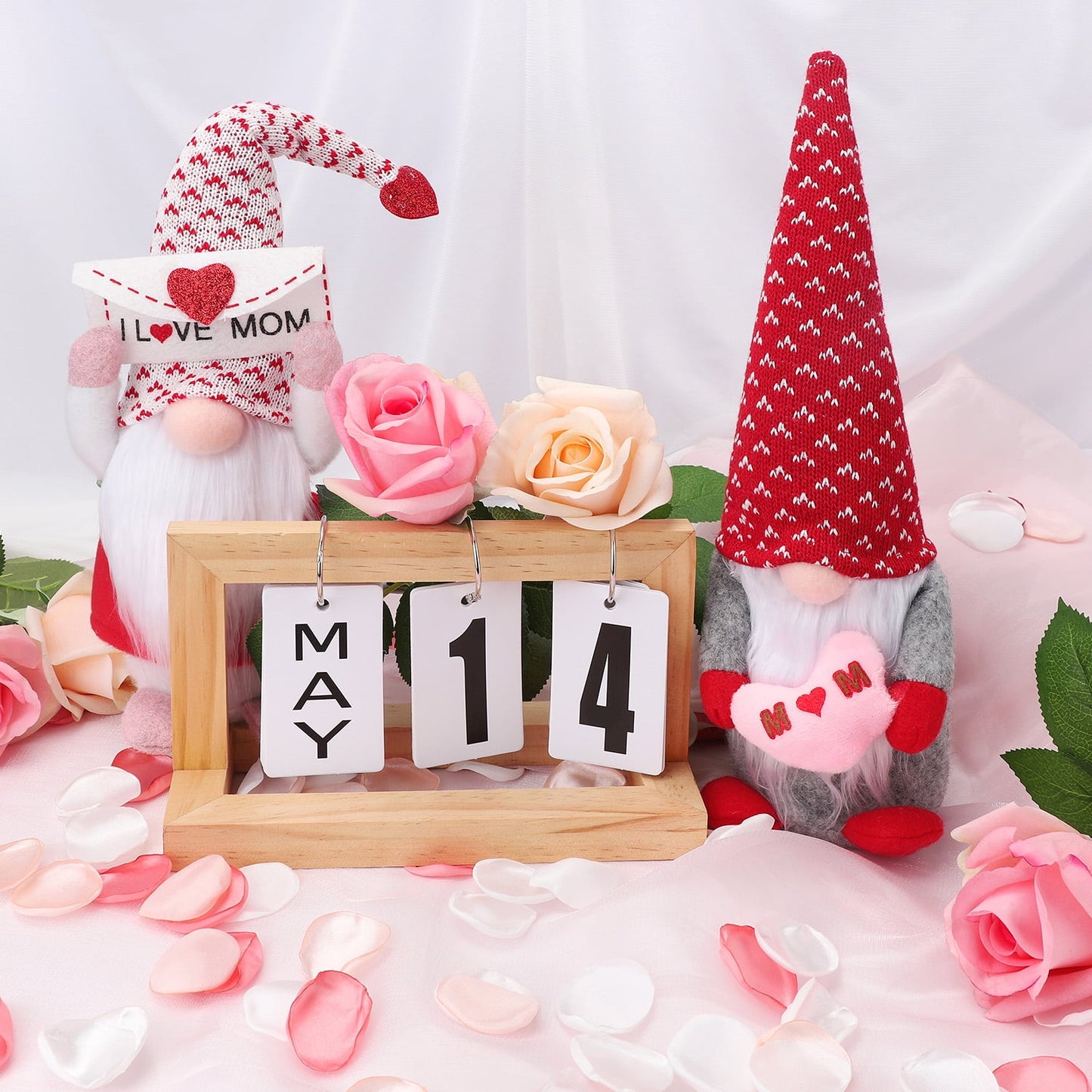 Ayieyill 2Pcs Mother's Day Decorations Gnomes Plush Decor Mothers Day Gifts, Handmade Envelope