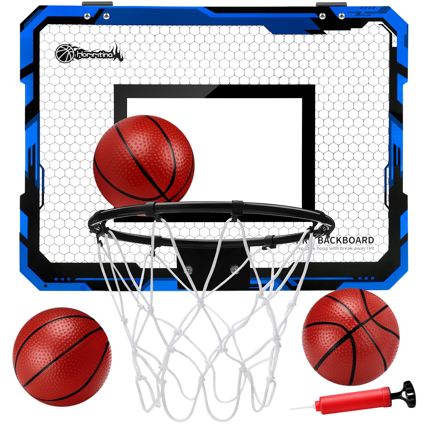 Ayieyill Basketball Hoop Indoor for Kids 15.7" x 11.8" - Automatic Scoring Basketball Hoop Mini Basketball Hoop for Door with 3 Balls, Basketball Toy for Kids Boy Toys Teens Adults