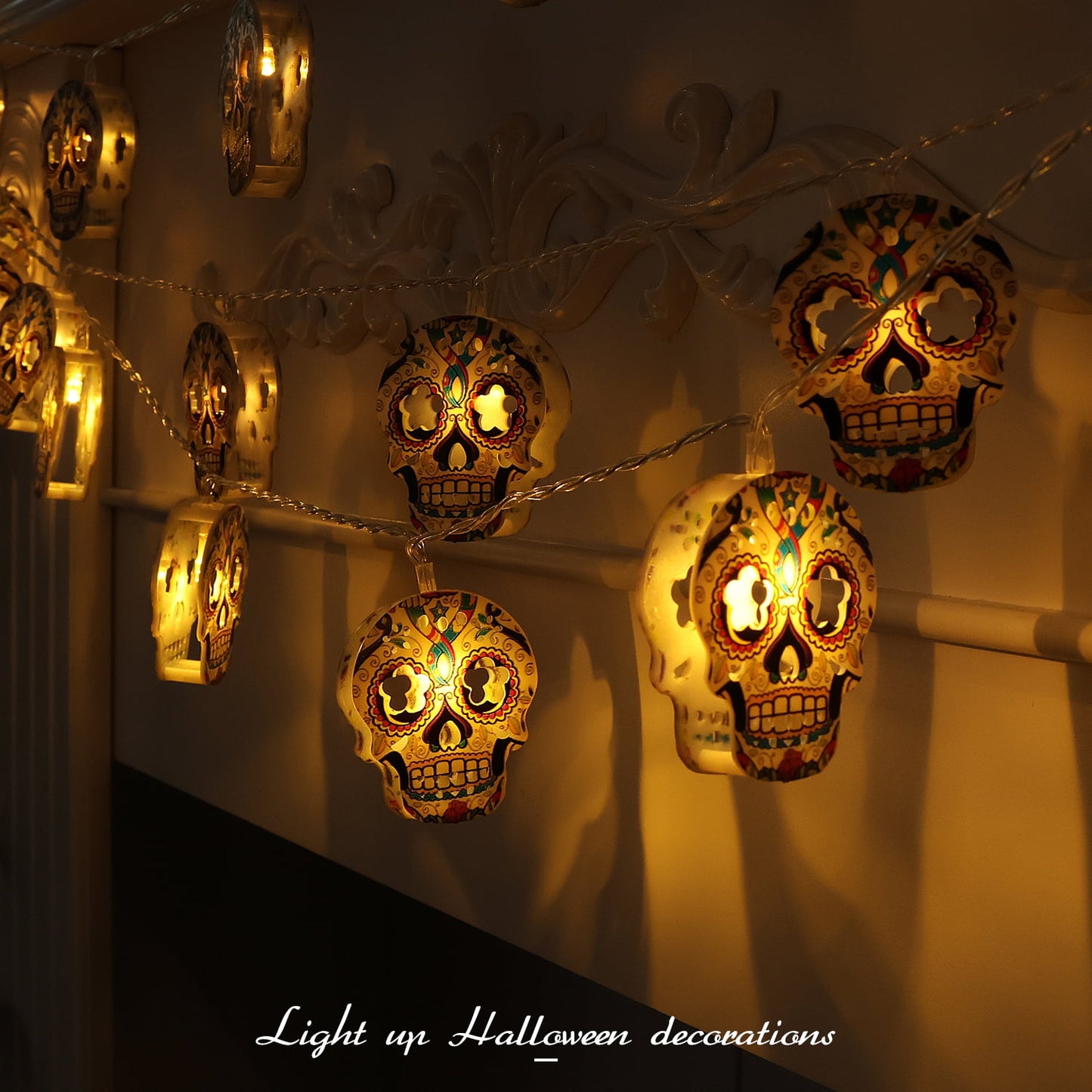 Ayieyill Halloween Bat String Lights Halloween Lights Halloween Decorations Indoor Outdoor