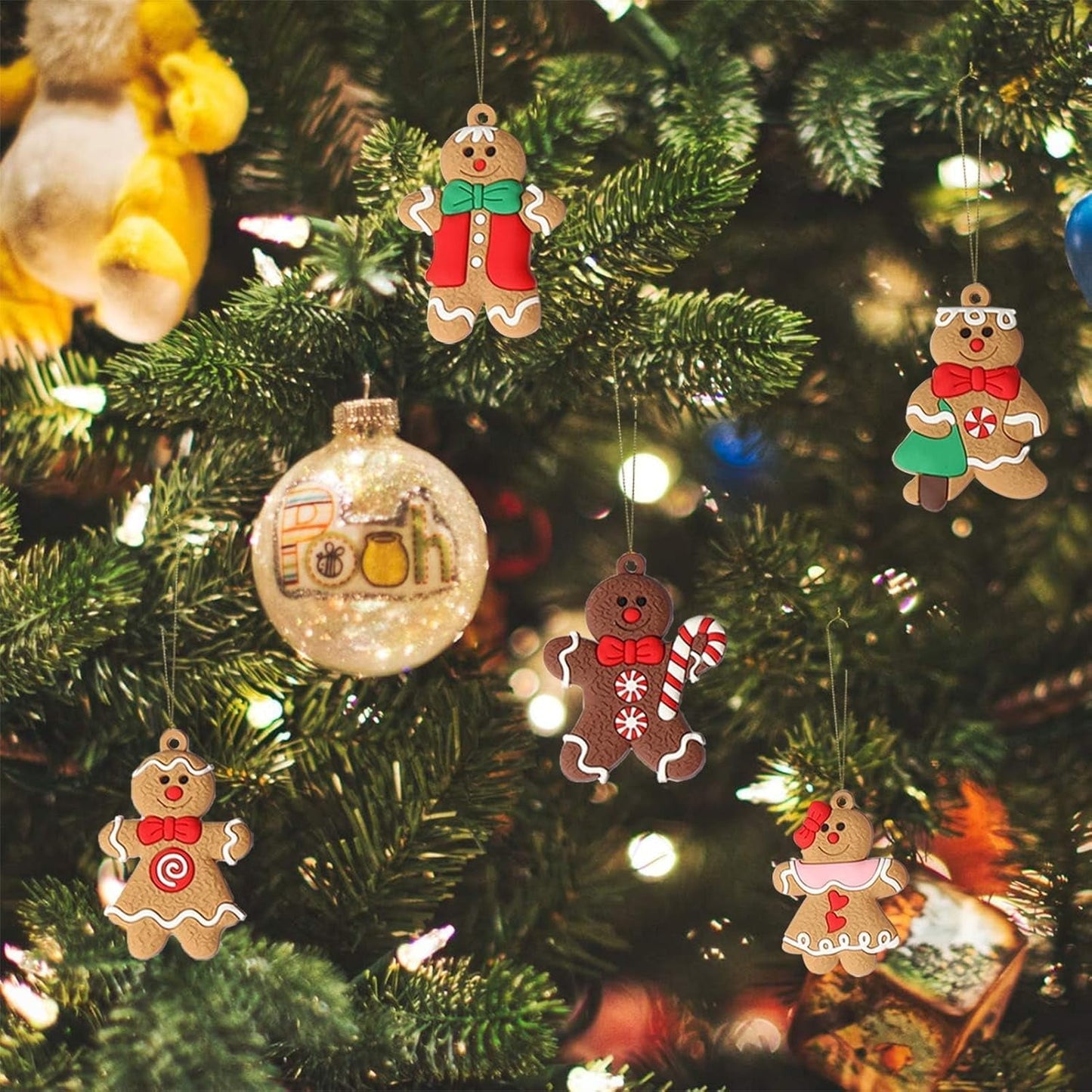 Ayieyill 14pcs Gingerbread Christmas Ornaments Gingerbread Christmas Tree Decorations Holiday Decor