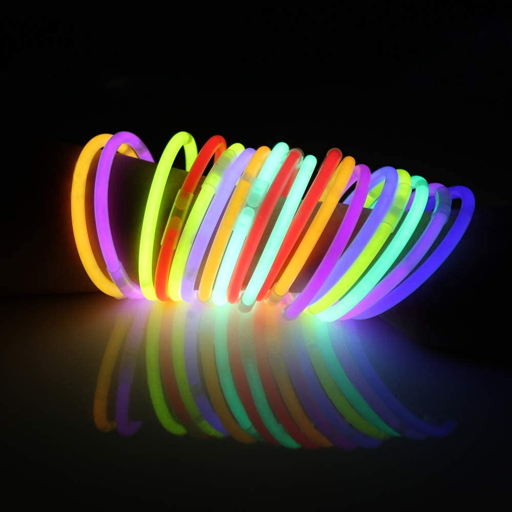Ayieyill Glow Sticks Bulk Party Pack 8" Halloween Glow Sticks for Kids Glow in the Dark Party Supplies