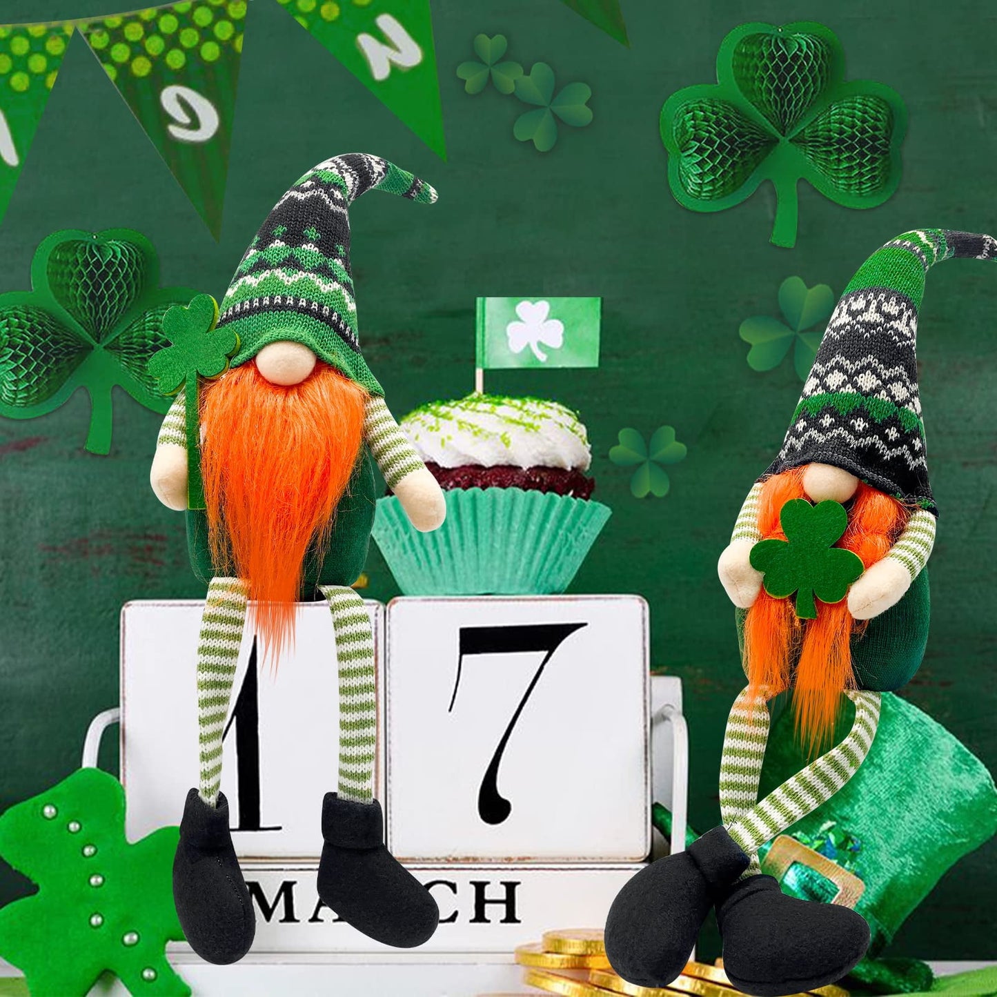 Ayi8eyill St Patricks Day Decorations St Patricks Day Gnomes for Home Table Ornament