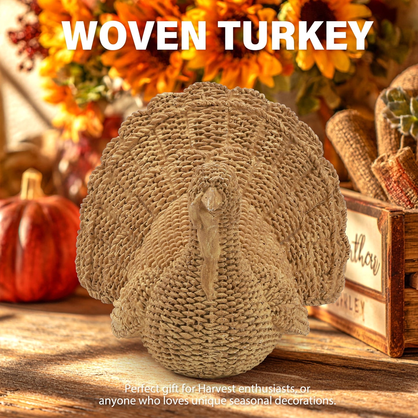 Ayieyill Thanksgiving Turkey Decorations Resin Thanksgiving Figurine Thanksgiving Centerpieces for Tables Fall Decor