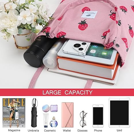 Ayieyill Corduroy Tote Bag Large for Women Girl Lady Canvas Shoulder Cord Purse and Handbags with Inner Pocket