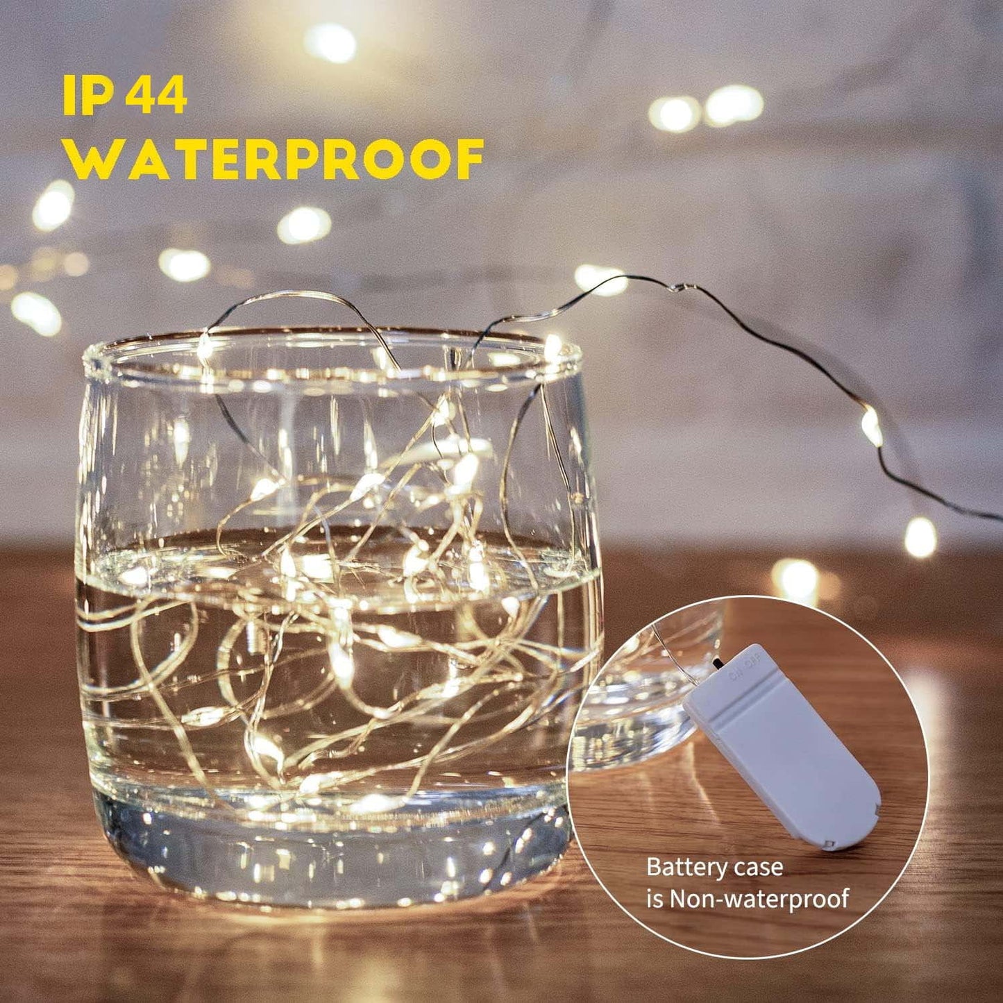 Ayieyill 12Pack Fairy Lights Battery Operated,10ft 30 LED Mini String Lights Waterproof Wire Lights Indoor, Warm White