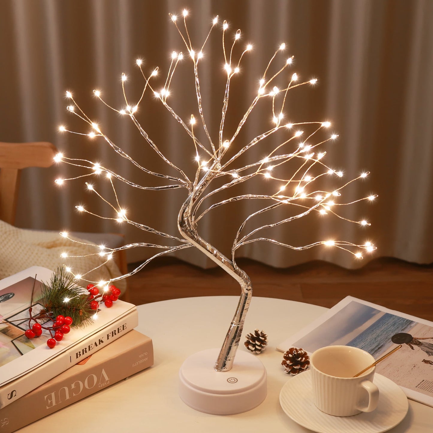 Ayieyill Lighted Birch Tree Lights, Led Branch Lights, Lighted Birch Trees Christmas Tabletop