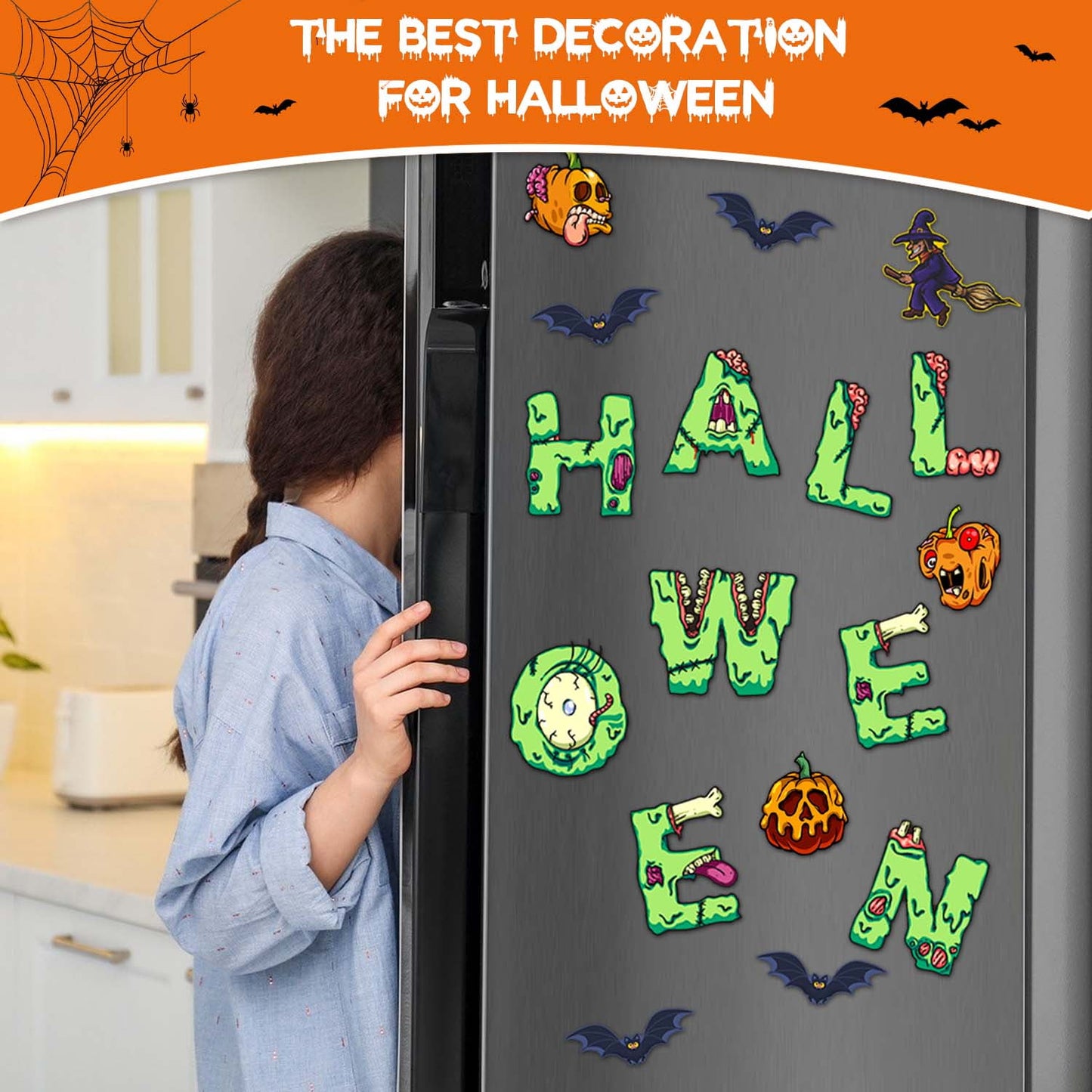 Ayieyill Halloween Tombstone Trunk or Treat Archway Garage Decoration with Gargoyles, Arch Monument, Spider Web and Non-Woven Fabric for Car Garage Door Entryway Archway and Halloween Decor Outdoor