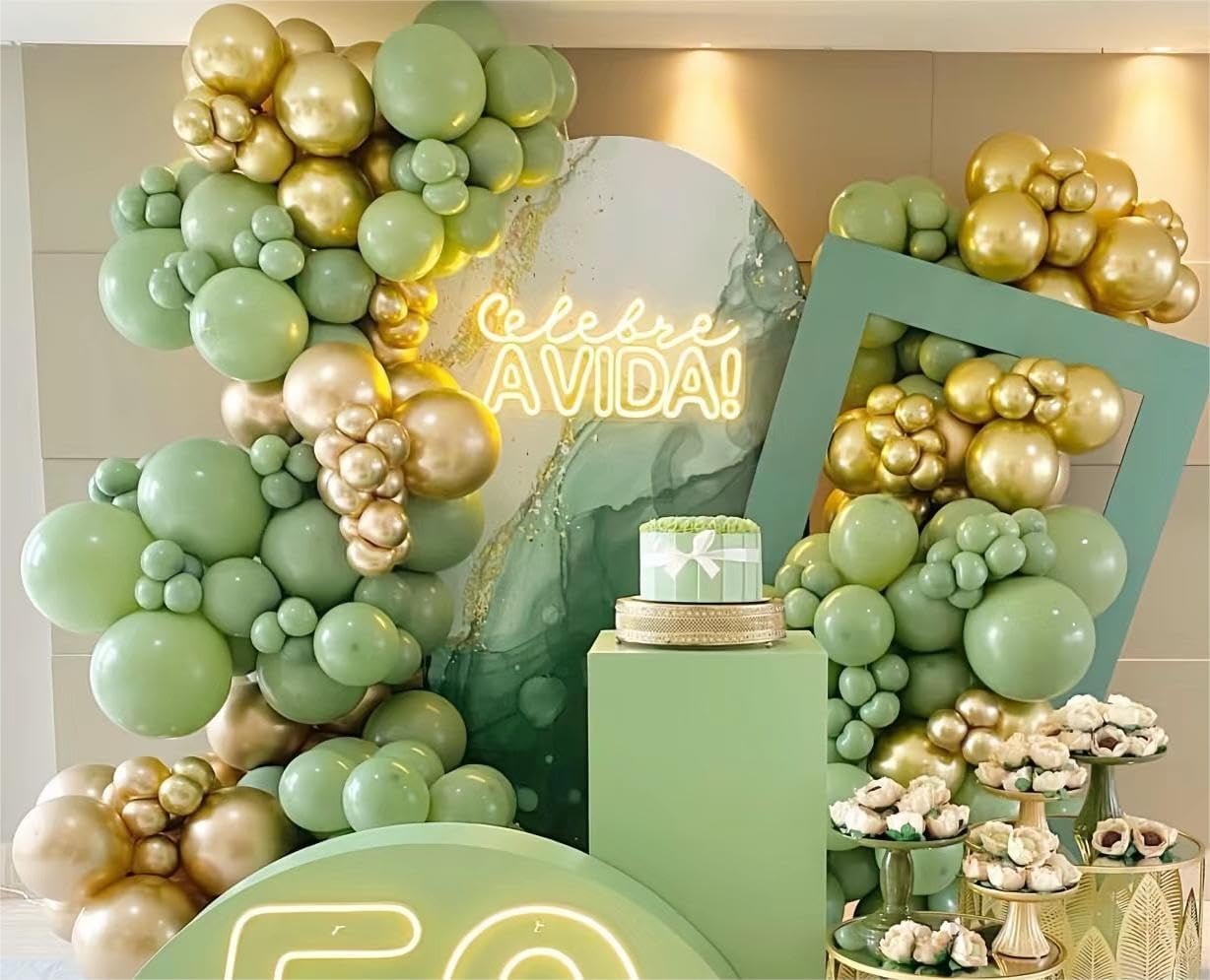Ayieyill 156pcs Balloon Garland Arch Kit for Baby Shower, Wedding, Birthday, Party Decorations
