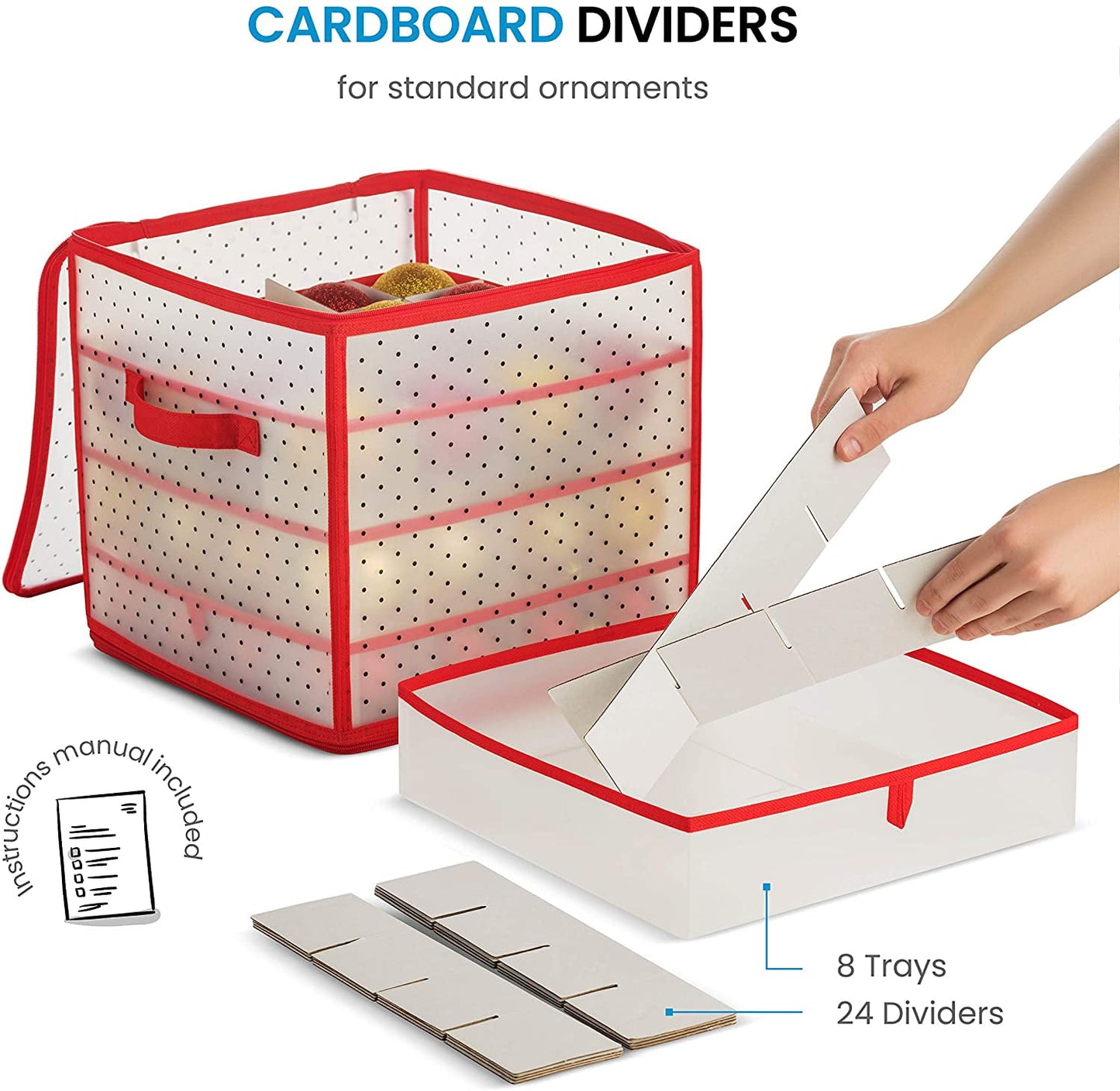 Ayieyill Christmas Ornament Storage Chest, Ornament Storage Box Ornament Organizer