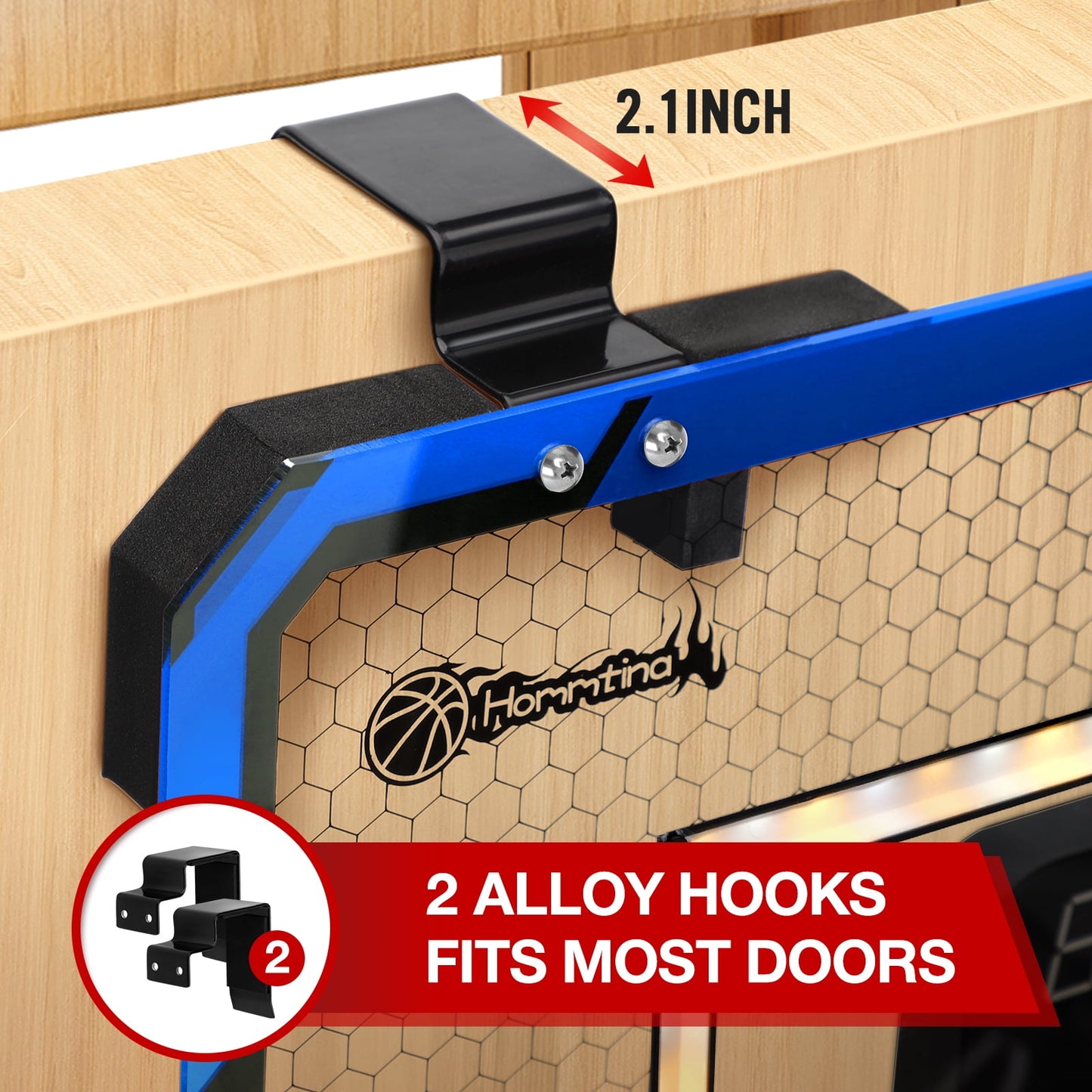 Ayieyill Basketball Hoop Indoor for Kids 15.7" x 11.8" - Automatic Scoring Basketball Hoop Mini Basketball Hoop for Door with 3 Balls, Basketball Toy for Kids Boy Toys Teens Adults