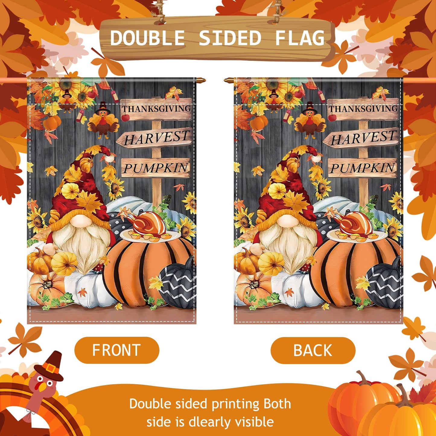 Ayieyill Seasonal Garden Flags Set of 12 Double Sided 12 x 17 Inch Yard Flags, Small Garden Flags for Outside