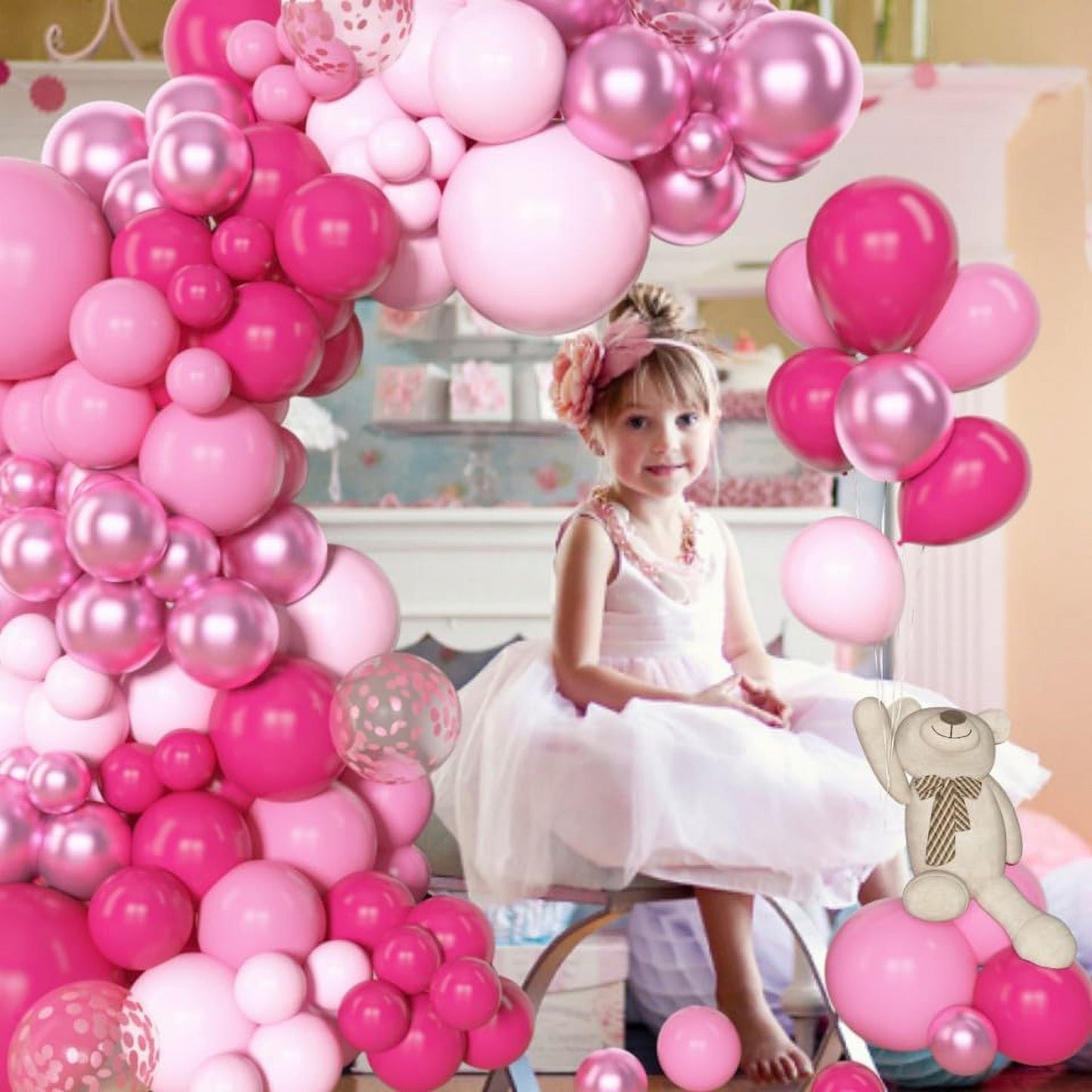 Ayieyill 156pcs Balloon Garland Arch Kit for Baby Shower, Wedding, Birthday, Party Decorations