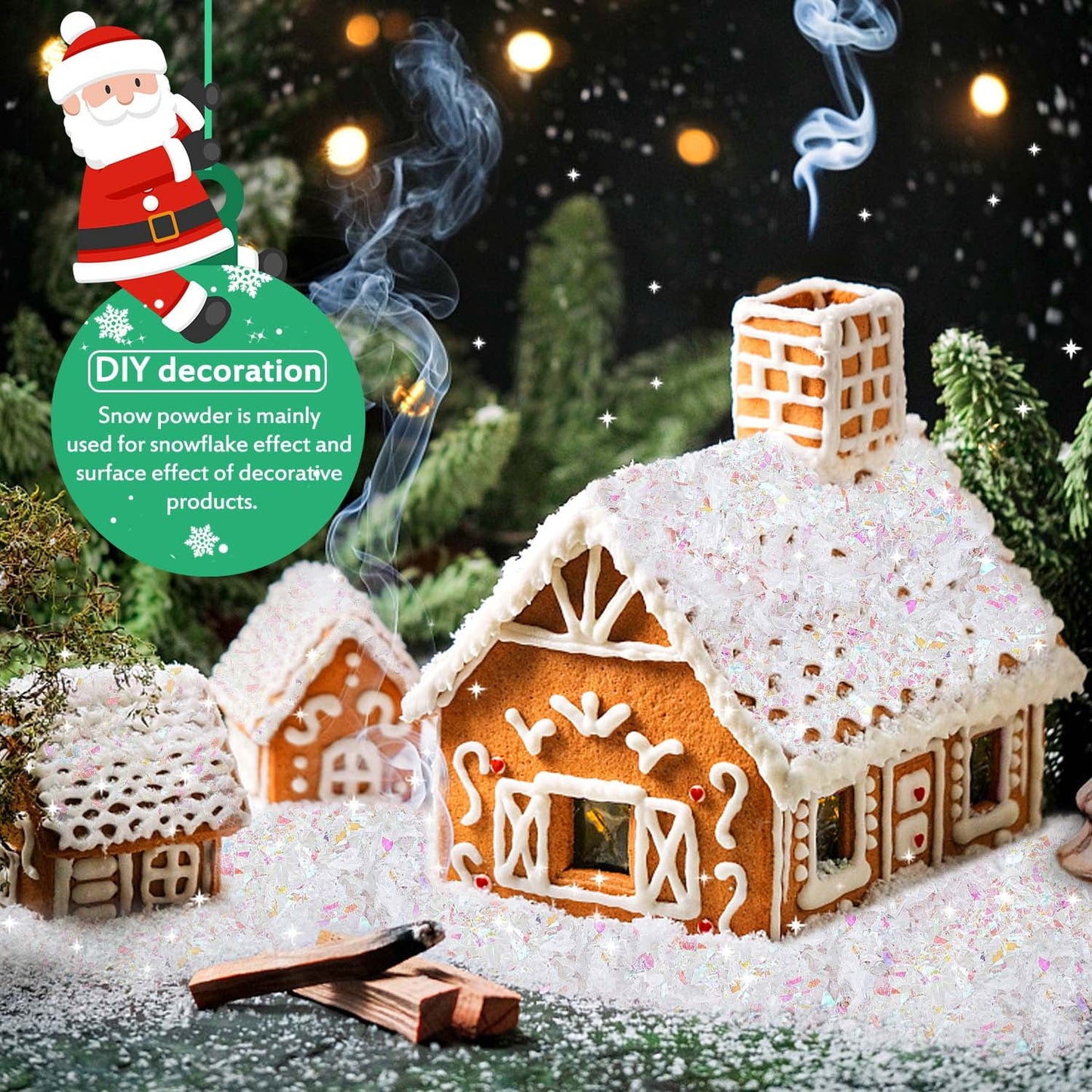 Ayieyill 23 Ounces Fake Snow Decoration - Artificial Snow for Christmas Decoration