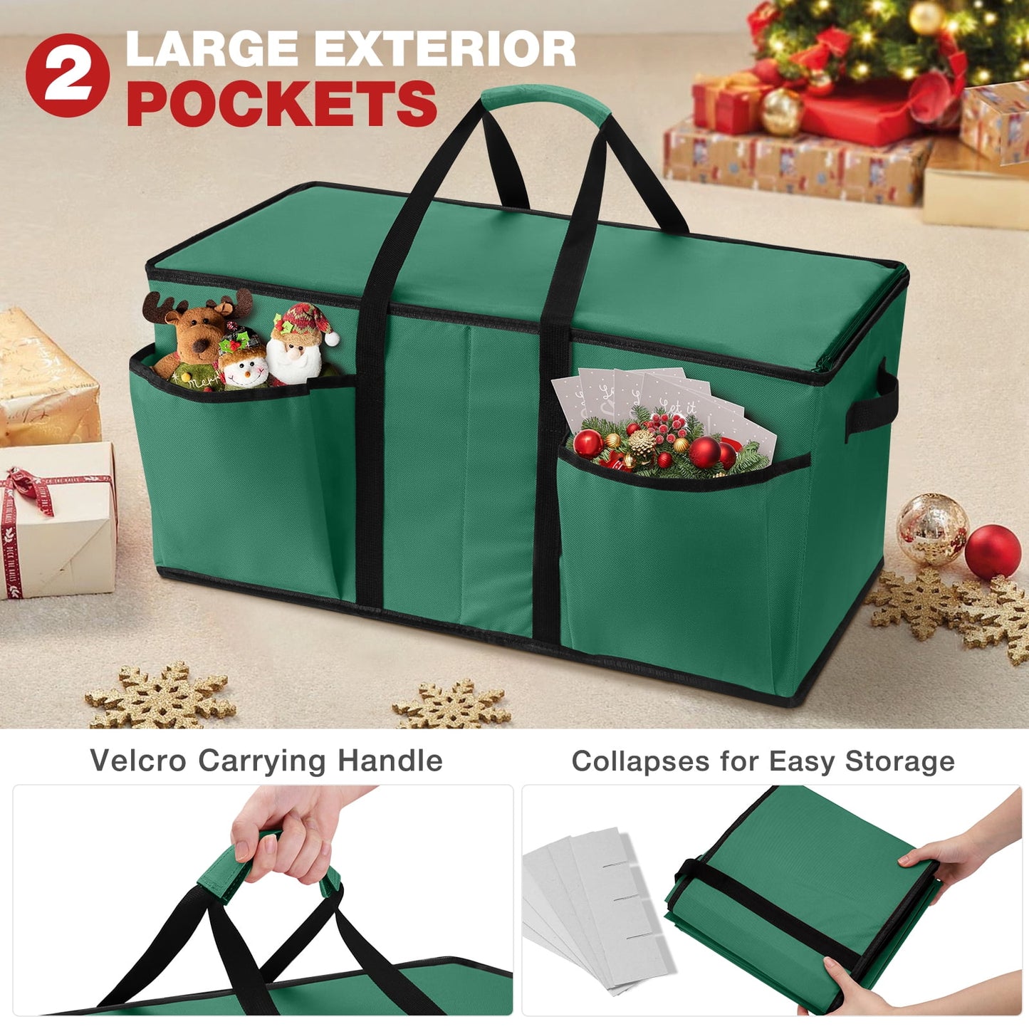 Ayieyill Christmas Tree Storage Bag and Christmas Ornament Storage Fits Up to 128 Ornament