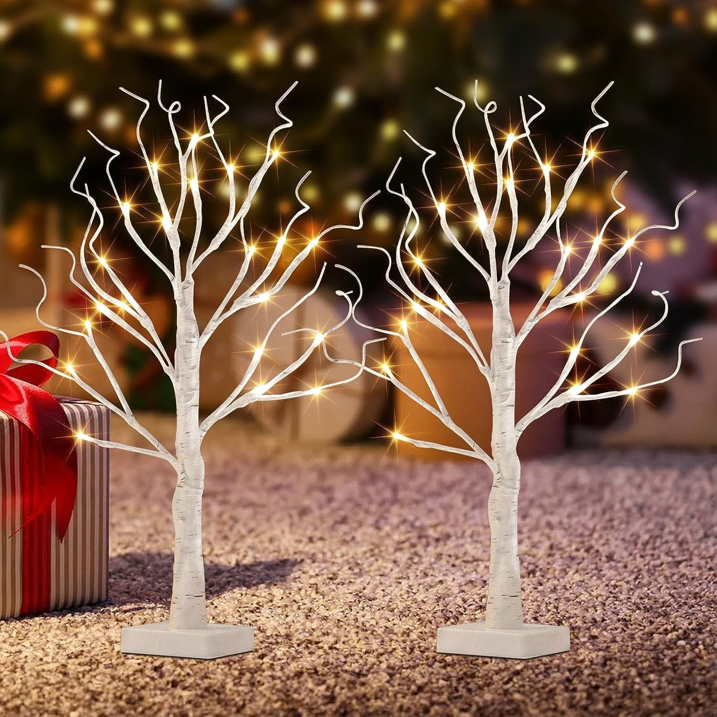 Ayieyill Lighted Birch Tree Lights, Led Branch Lights, Lighted Birch Trees Christmas Tabletop