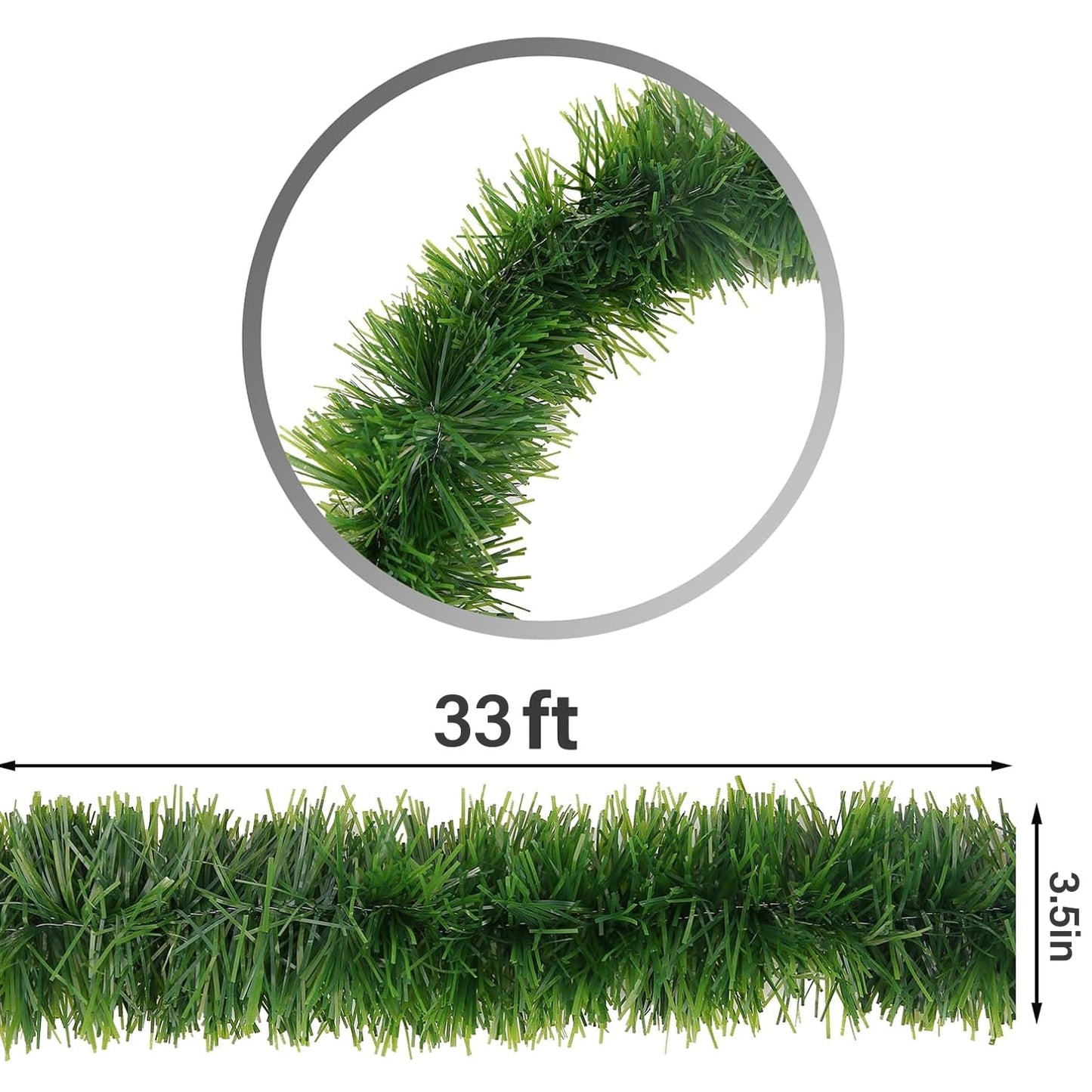 Ayieyill 33ft Tinsel Garland Hanging Christmas Tree Garland for Christmas Tree Decorations Indoor