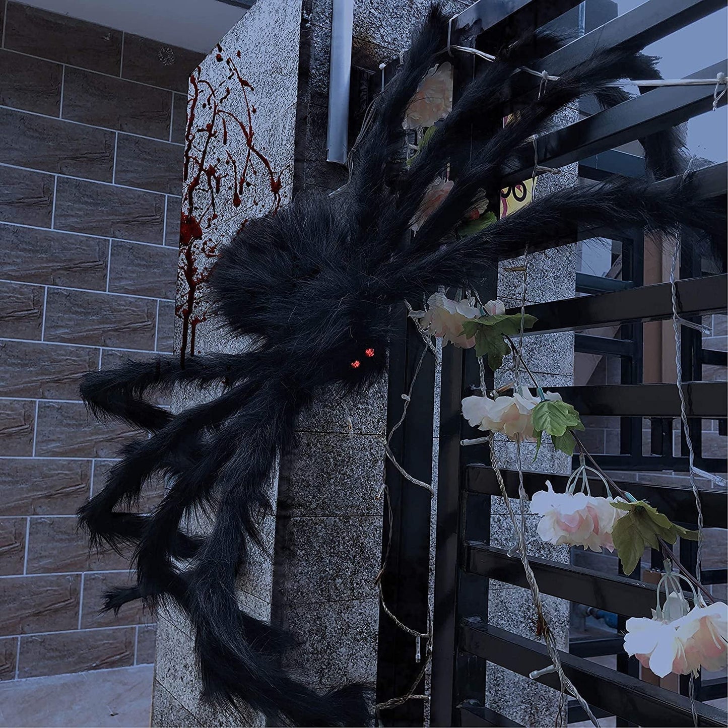 Ayieyill Halloween Spider Decorations 5 ft Giant Spider Halloween Outdoor Decorations