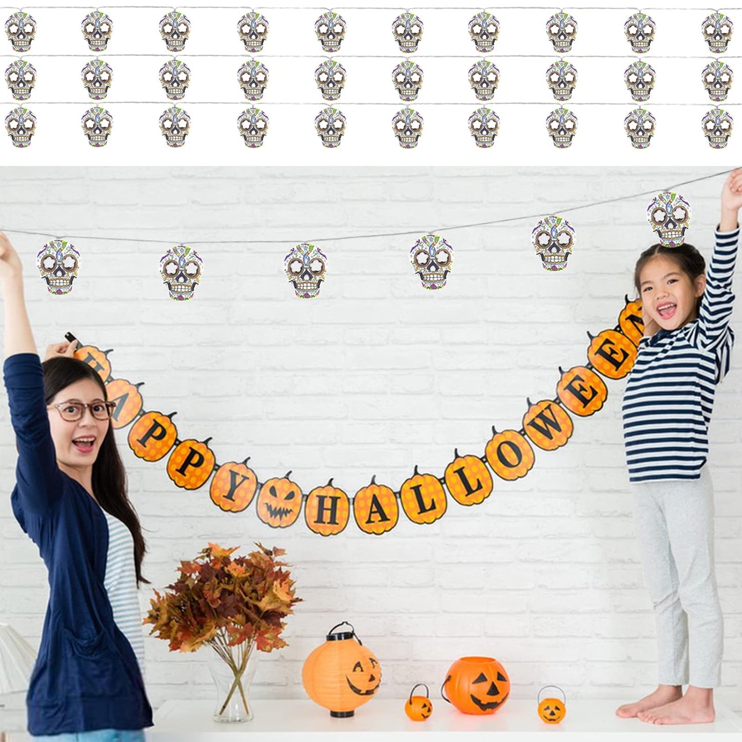 Ayieyill Halloween Bat String Lights Halloween Lights Halloween Decorations Indoor Outdoor