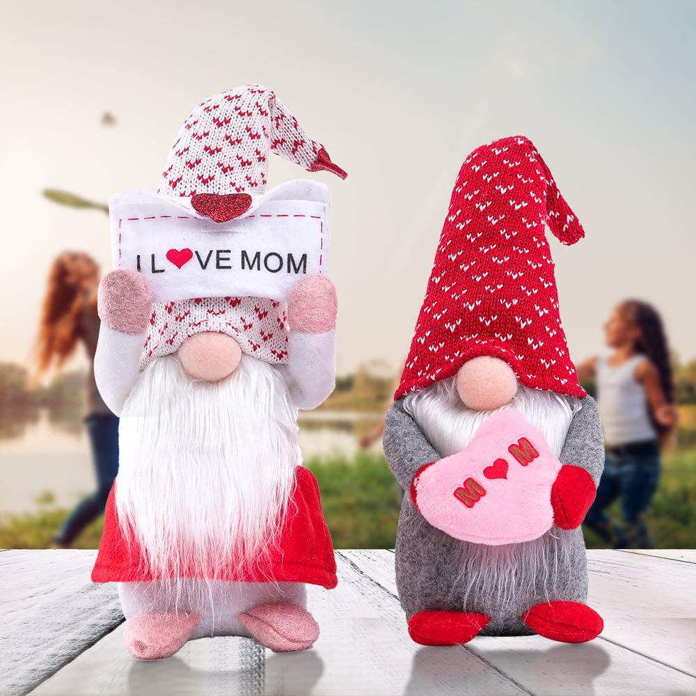 Ayieyill 2Pcs Mother's Day Decorations Gnomes Plush Decor Mothers Day Gifts, Handmade Envelope