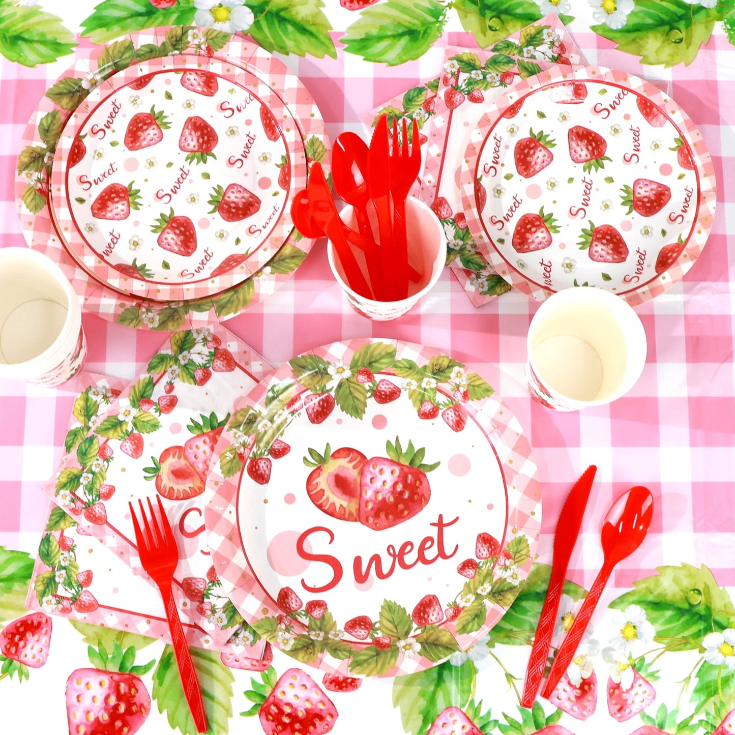 Ayieyill 170Pcs Happy Birthday Decorations Kit, Birthday Party Supplies Set for 24 Guests, Includes Plates and Cups and Napkins Straws Sets