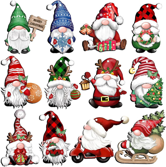 Ayieyill 24 Pieces Christmas Wooden Ornaments, Christmas Tree Ornaments Wood Hanging Decor