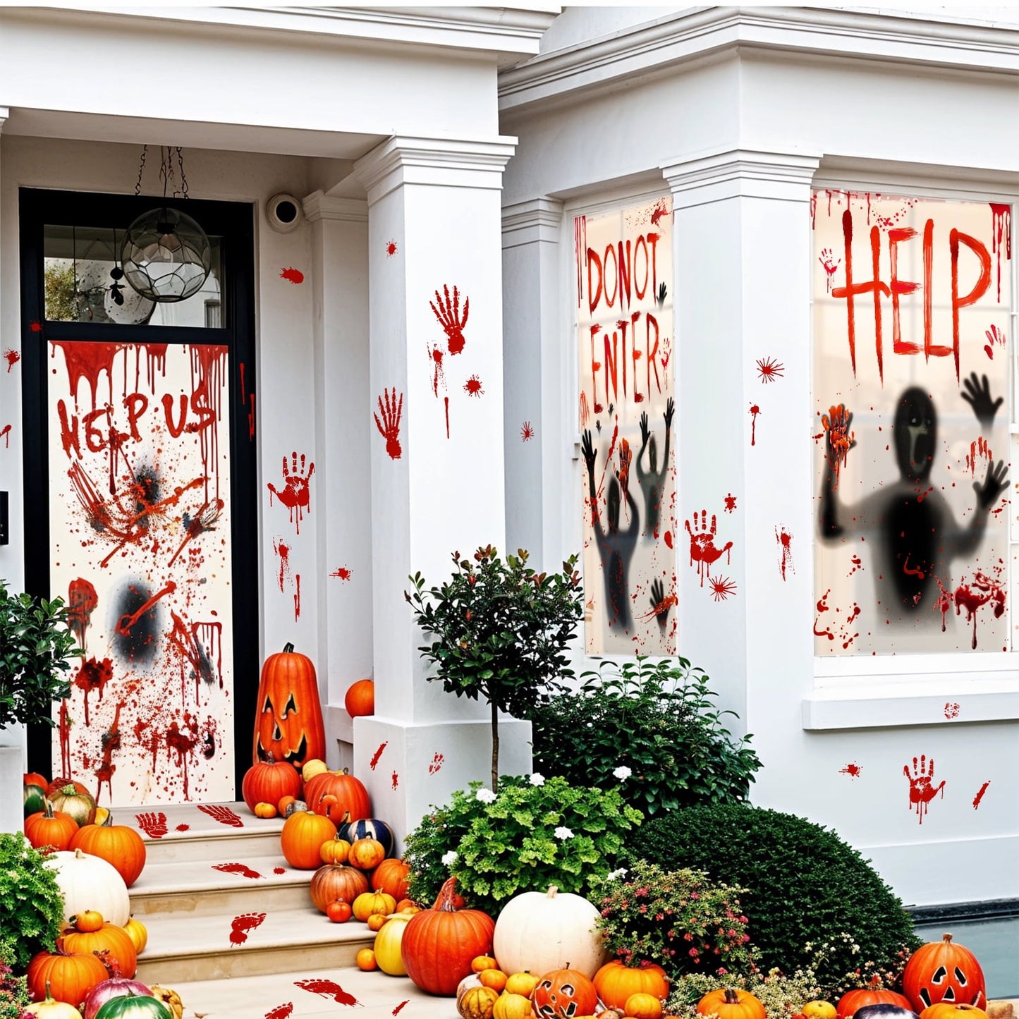 Ayieyill Halloween Window Clings Decorations, Skeleton Decals Halloween Window Stickers for Glass Windows