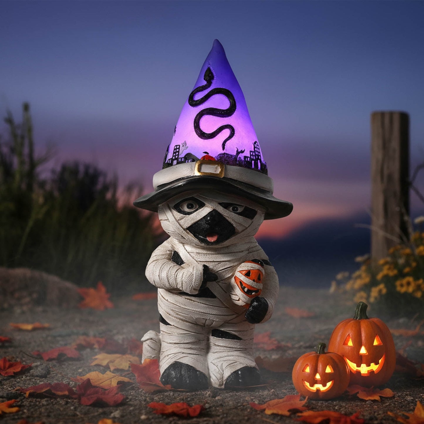 Ayieyill Halloween Table Decor Mummy Dog Figurine Light Up  Halloween Gifts Halloween Decorations Indoor
