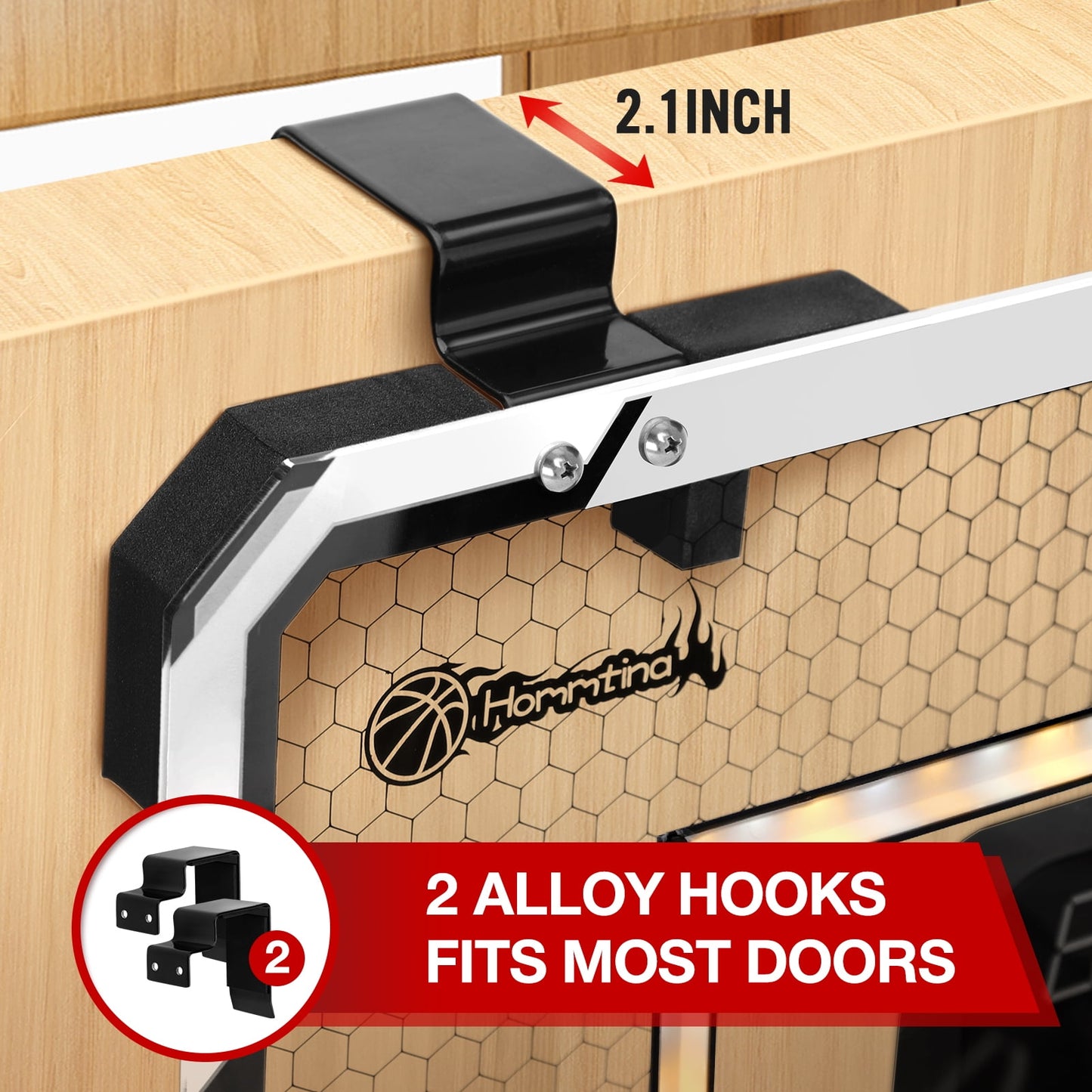 Ayieyill Basketball Hoop Indoor for Kids 15.7" x 11.8" - Automatic Scoring Basketball Hoop Mini Basketball Hoop for Door with 3 Balls, Basketball Toy for Kids Boy Toys Teens Adults