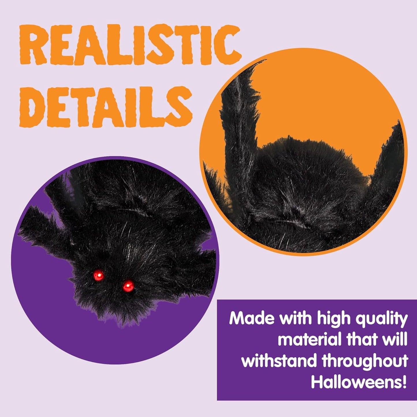 Ayieyill  49" Giant Spider with 200" Giant Spider Web Halloween Decorations Outdoor Indoor Scary Halloween Decor