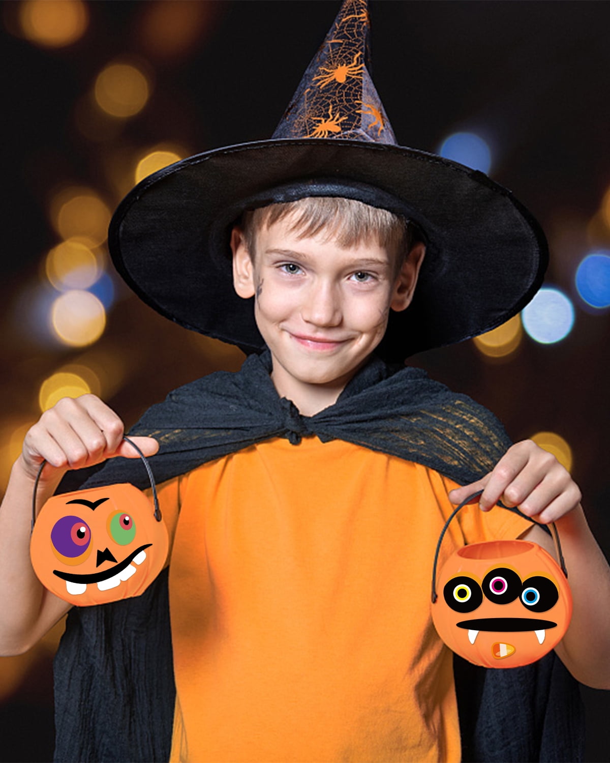 Ayieyill 64 Packs Halloween Stickers Pumpkin Decorating Stickers, 32 Sheet Small Pumpkin Face Stickers