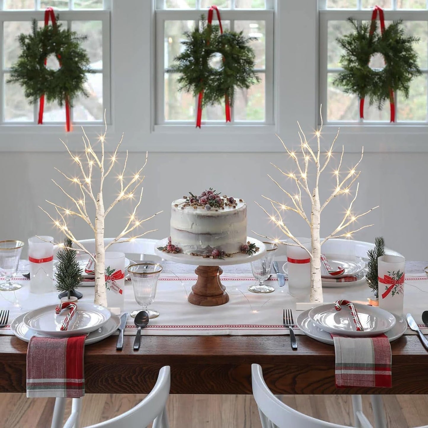Ayieyill Lighted Birch Tree Lights, Led Branch Lights, Lighted Birch Trees Christmas Tabletop