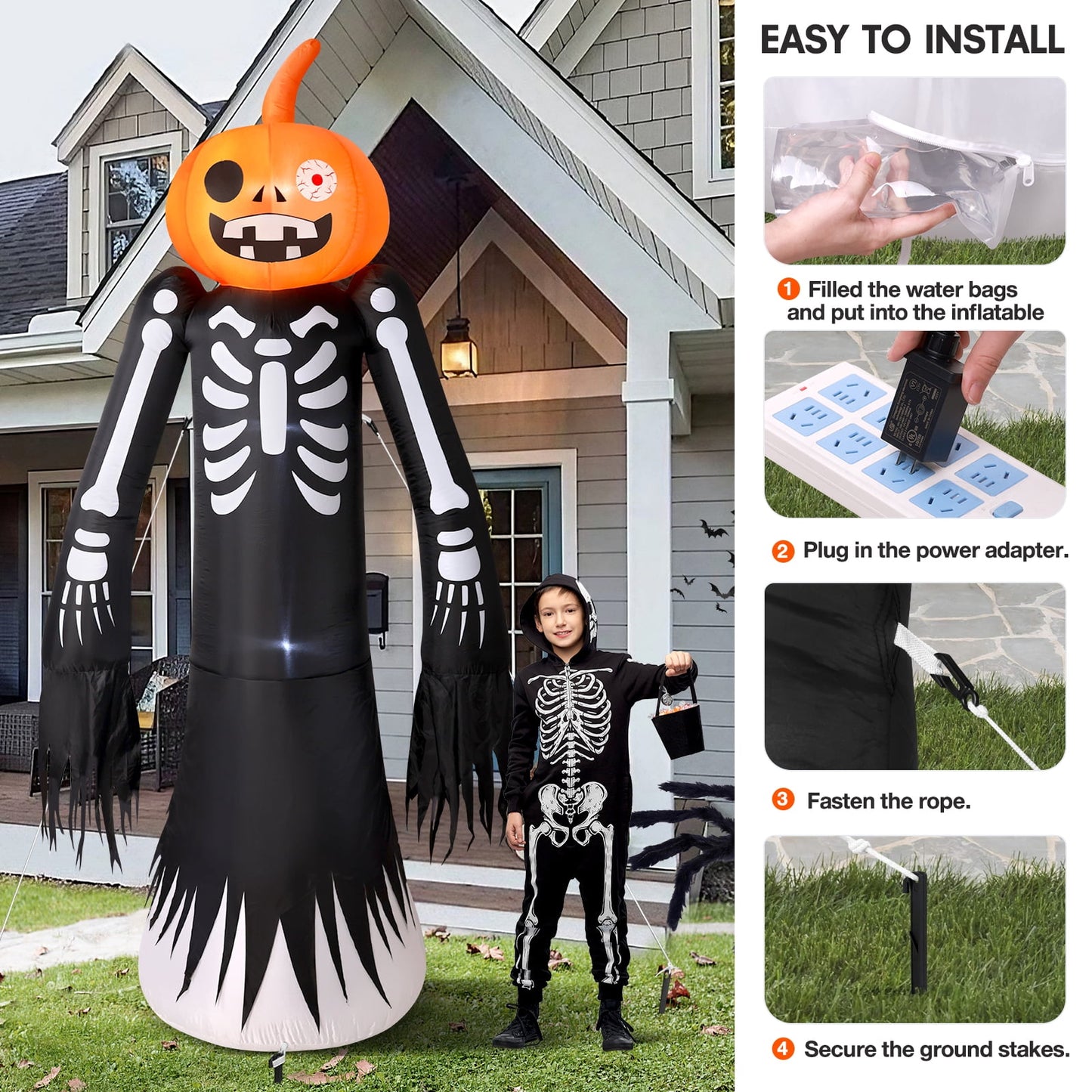 Ayieyill 9FT Halloween Inflatables Decorations, Large Halloween Decorations Outdoor Halloween Yard Inflatables