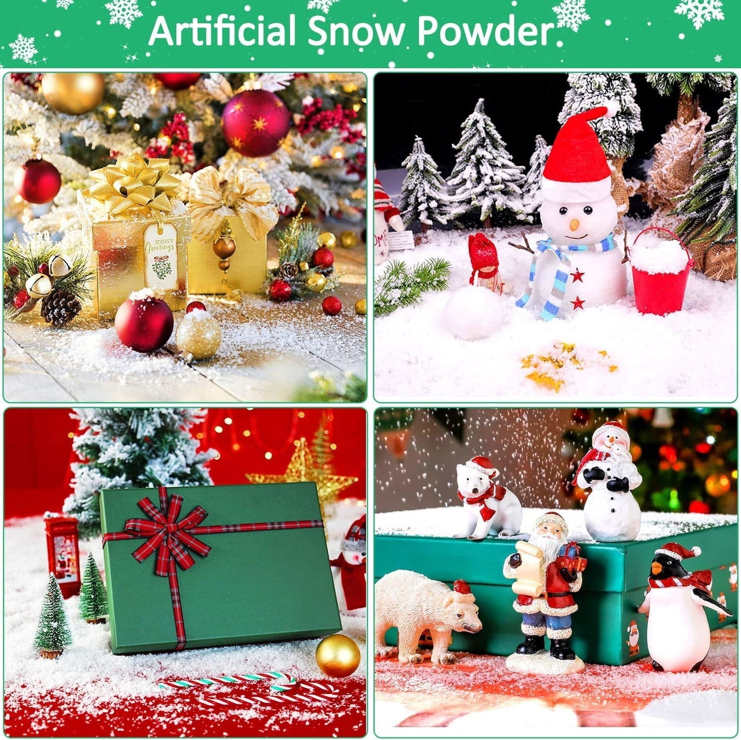 Ayieyill 23 Ounces Fake Snow Decoration - Artificial Snow for Christmas Decoration