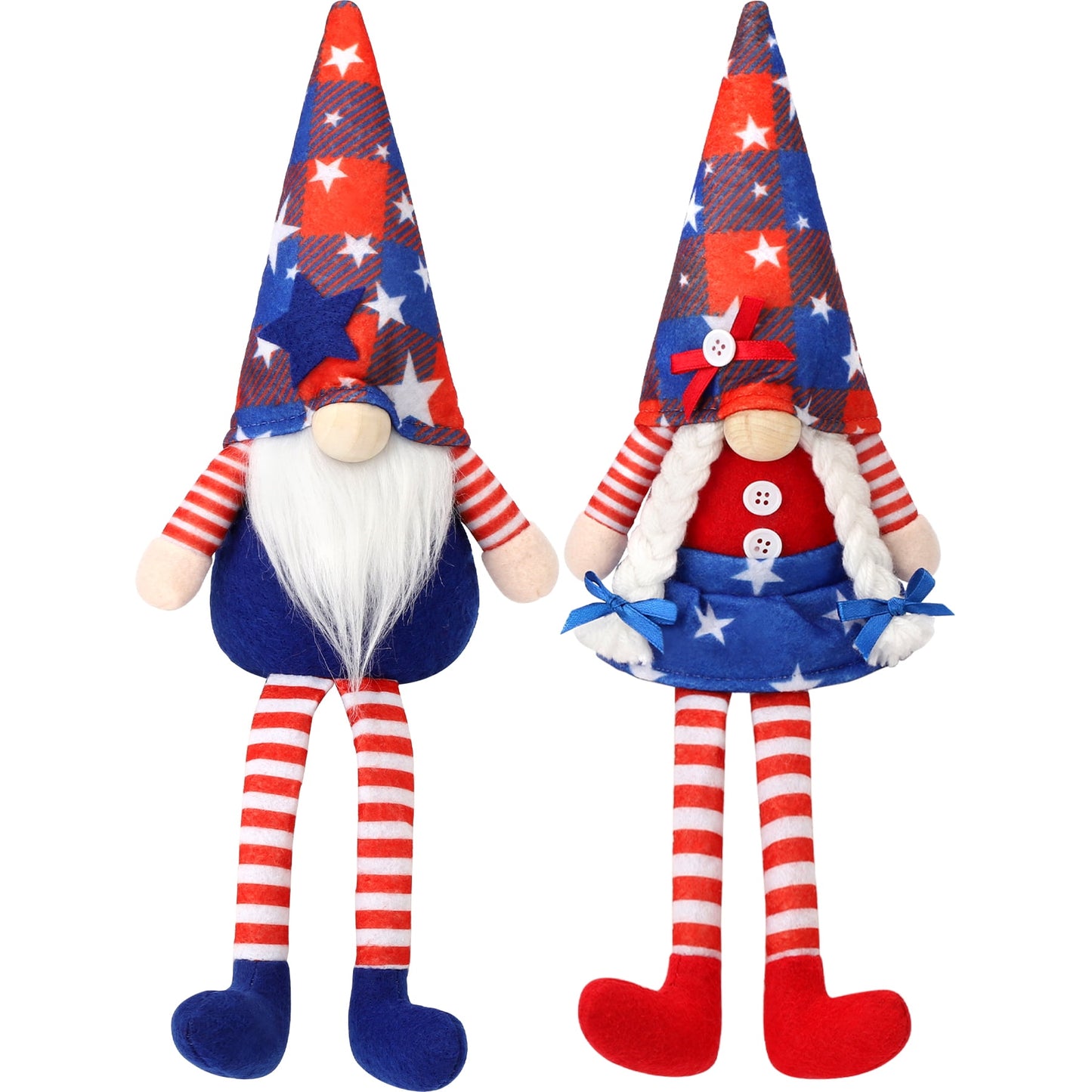 Ayieyill 2Pcs 4th of July Gnomes Patriotic Gnomes Decorations
