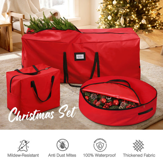 Ayieyill 3Pcs Christmas Tree Storage Bag, Christmas Tree Bag for 7.5 FT Artificial Trees