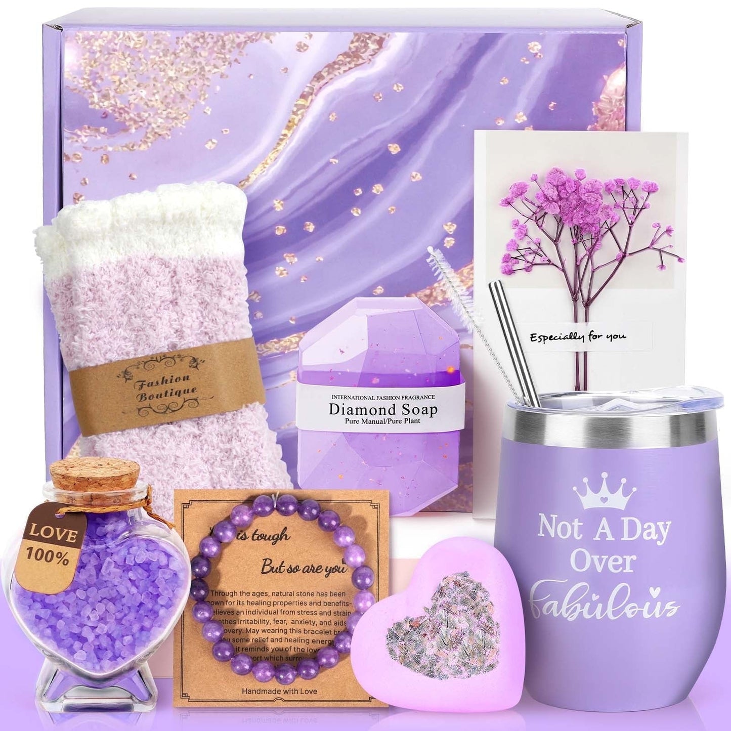 Ayieyill 10 Pack Christmas Birthday Gift Baskets Set, Holiday Gifts for Mom Grandma Wife Women