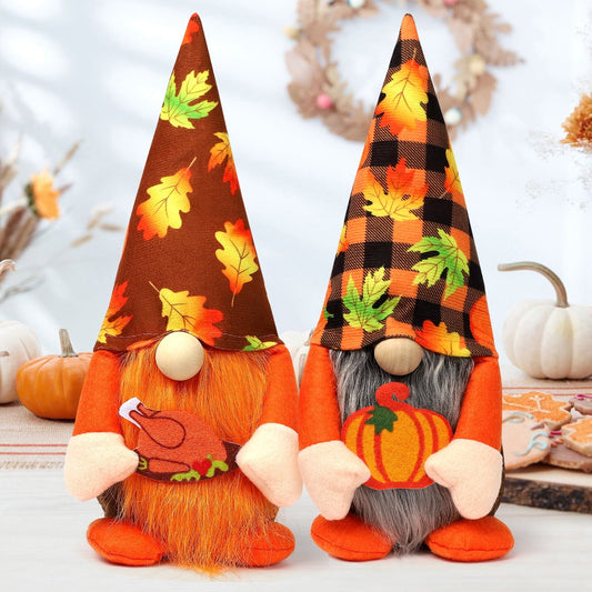 Ayieyill 2 PCS Harvest Festival Faceless Doll, Thanksgiving Gnomes Plush Decor
