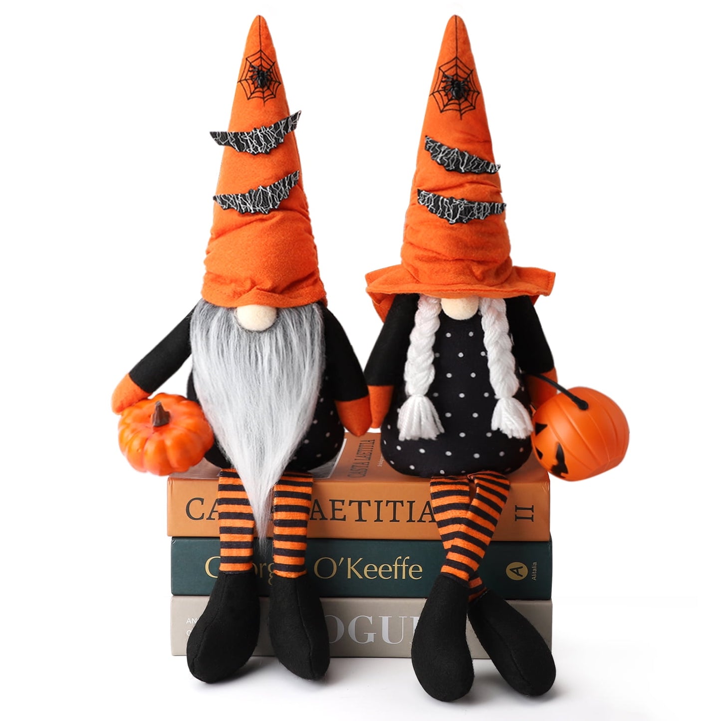 Ayieyill 2 Pack Halloween Gnomes Plush Decor, Halloween Gnome Decoration Gifts