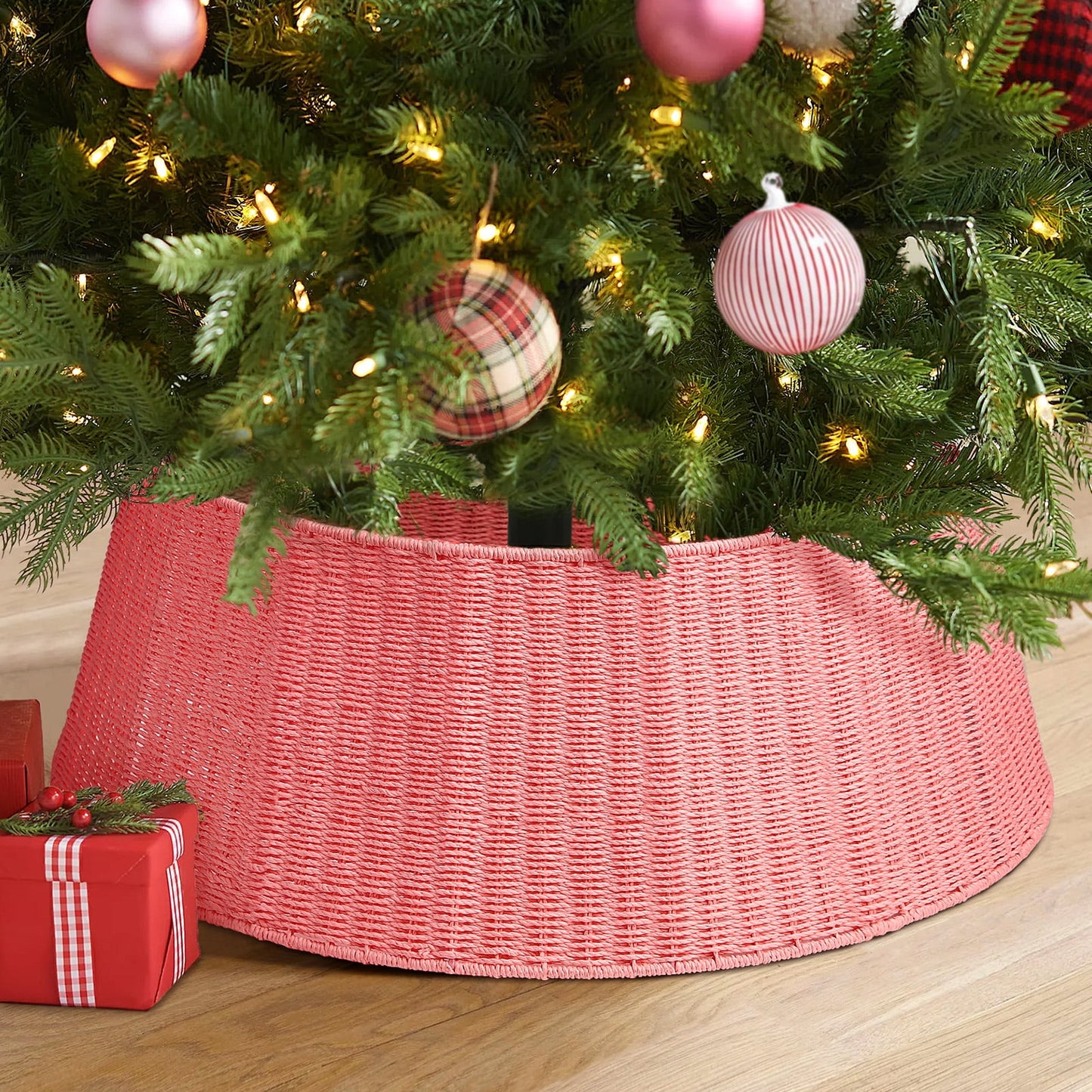 Ayieyill 26 inch Christmas Tree Collar, Christmas Tree Stand Cover for Christmas Tree Decorations | Wooden