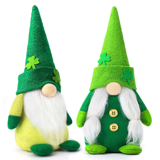 Ayieyill 2Pcs st patricks day decorations Gnome Plush, Green Saint Paddy's Day Elf St. Patricks day decor