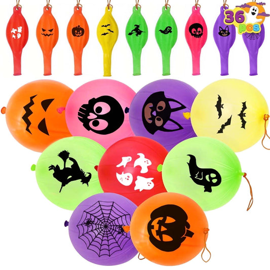 Ayieyill 36Pcs Trick or Treat Halloween Balloons for Games, 13in Punch Balloons for Halloween Party Supplies Decorations