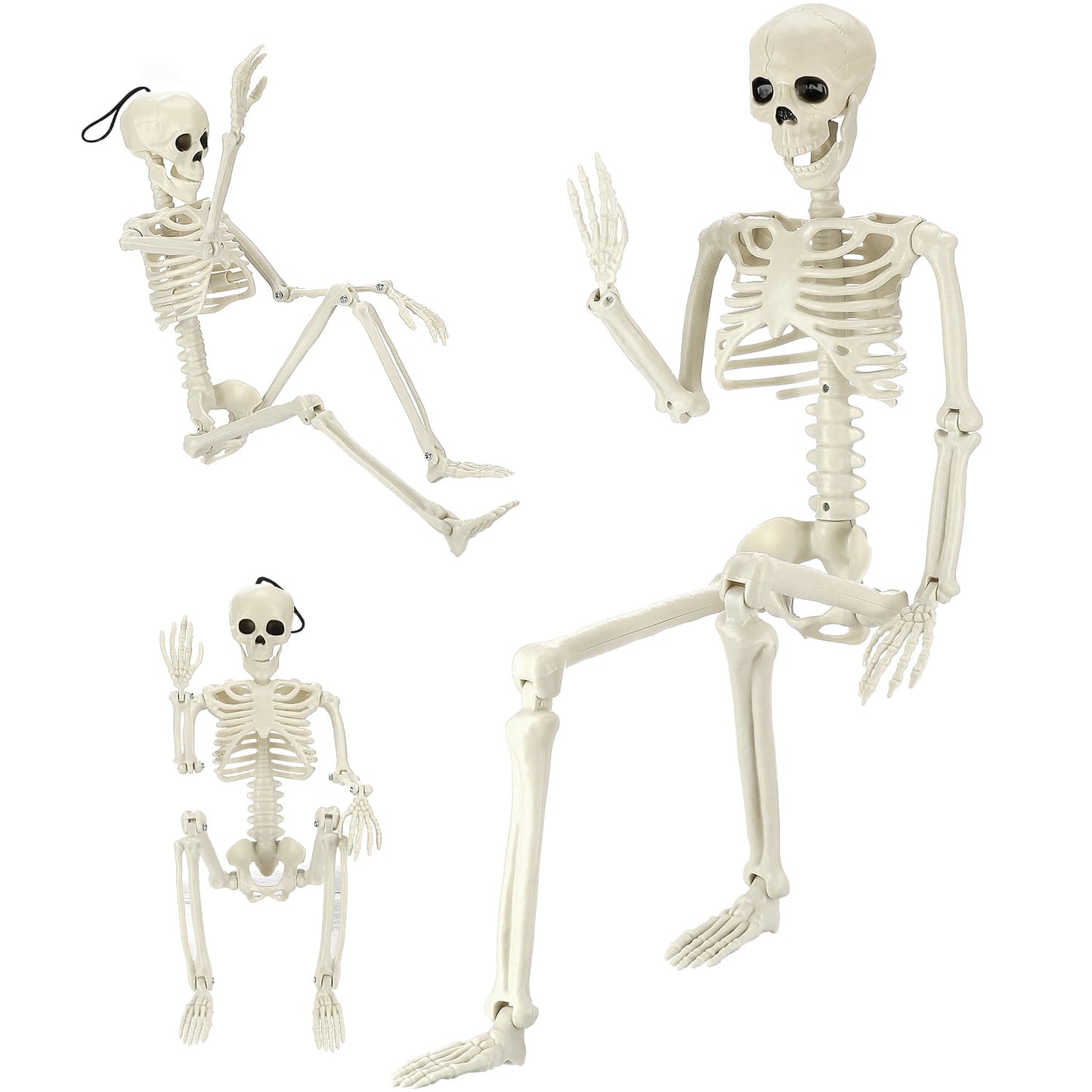 Ayieyill 2pcs Skeleton and Dog Skeleton Halloween Decorations Posable Skeletons Halloween Decorations Indoor Outdoor