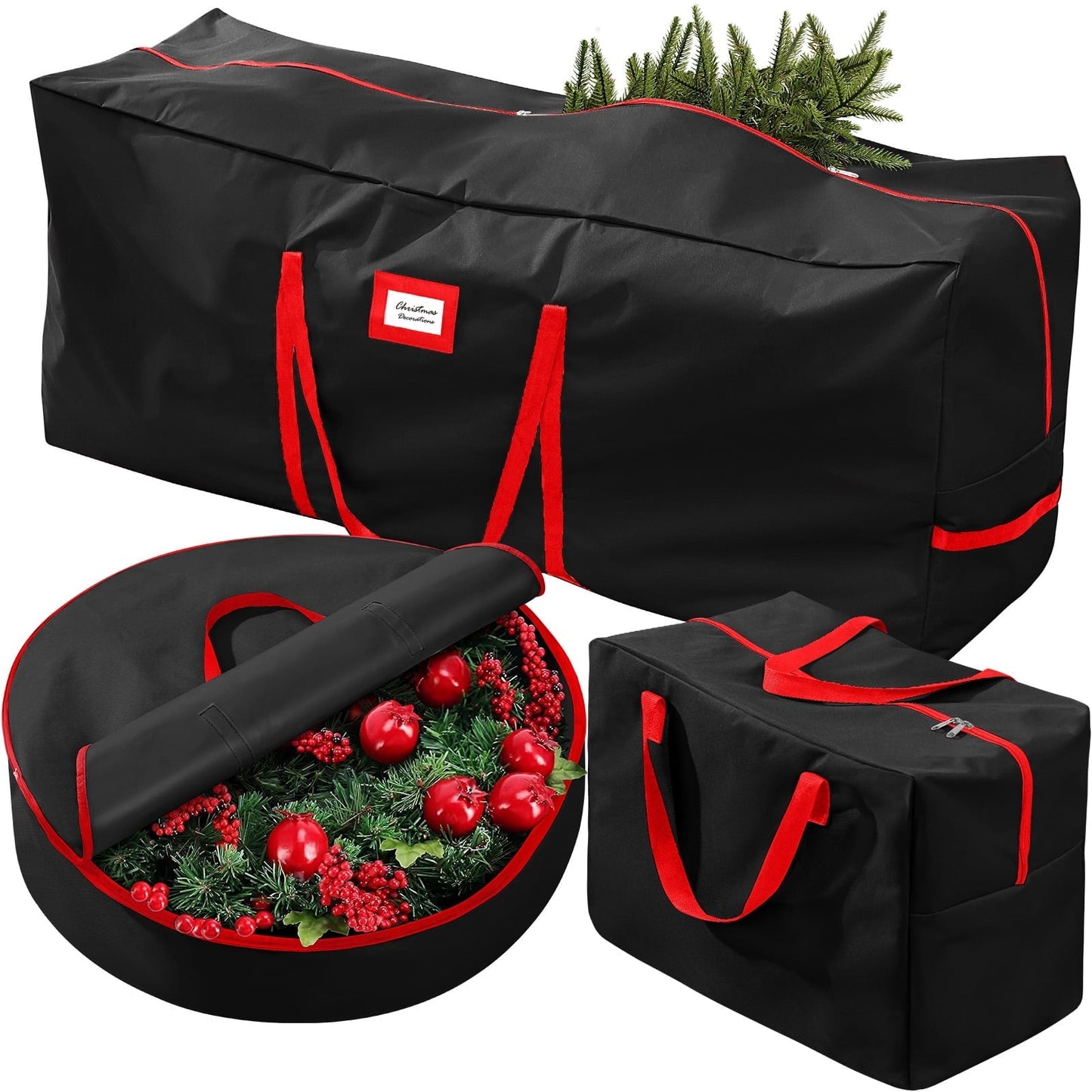 Ayieyill 3Pcs Christmas Tree Storage Bag, Christmas Tree Bag for 7.5 FT Artificial Trees