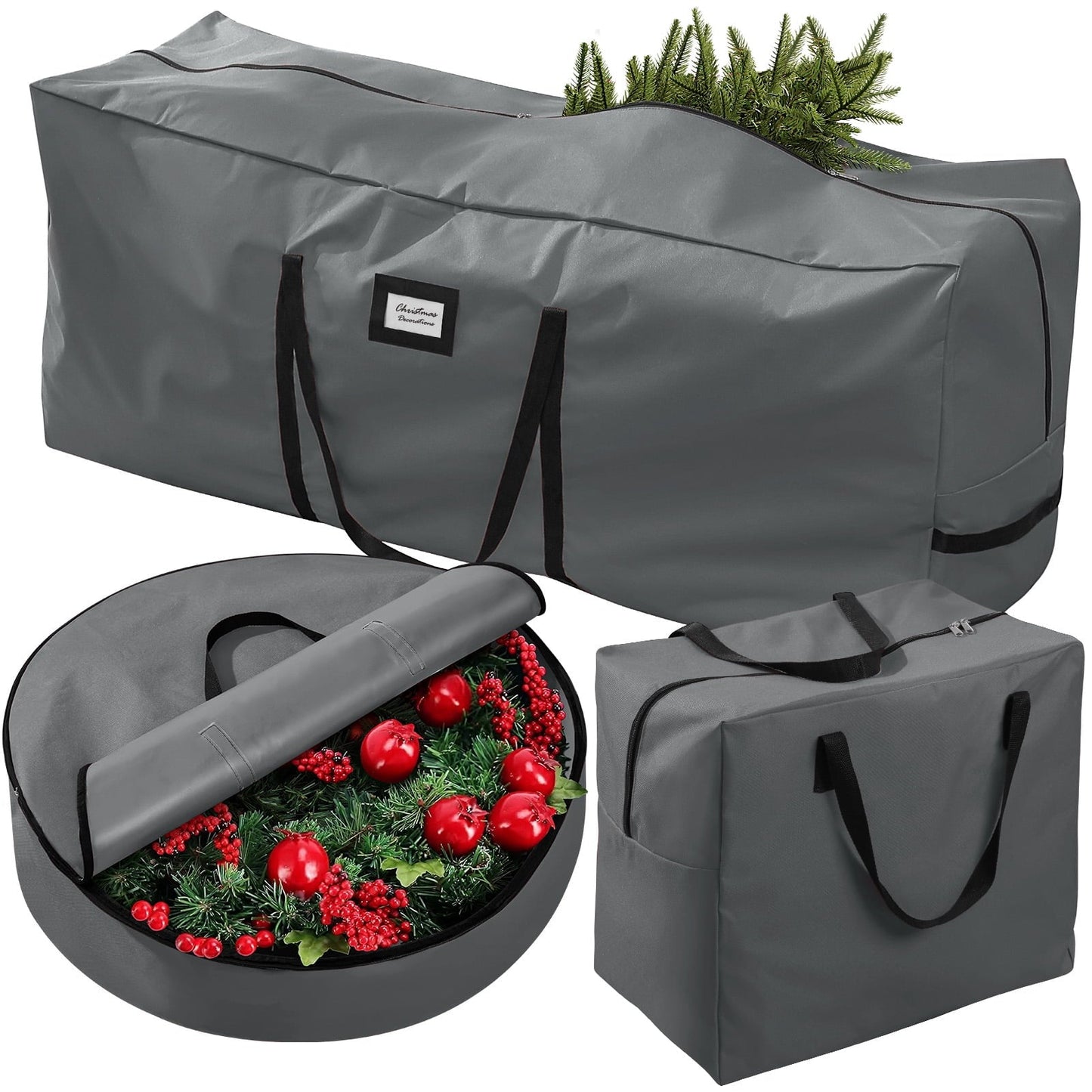 Ayieyill 3Pcs Christmas Tree Storage Bag, Christmas Tree Bag for 7.5 FT Artificial Trees