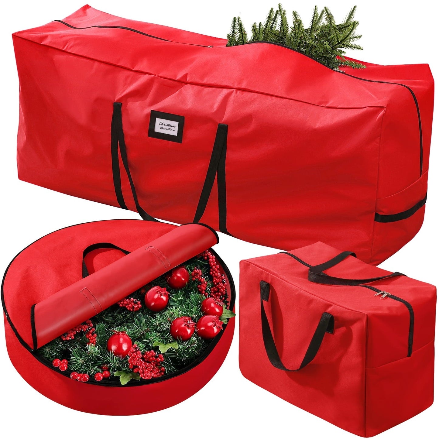 Ayieyill 3Pcs Christmas Tree Storage Bag, Christmas Tree Bag for 7.5 FT Artificial Trees