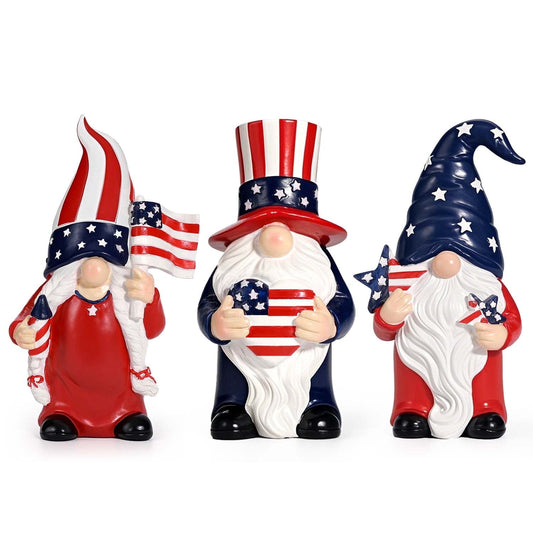 Ayieyill 3Pcs Patriotic Gnomes 4th of July Decorations Independence Day Decorations