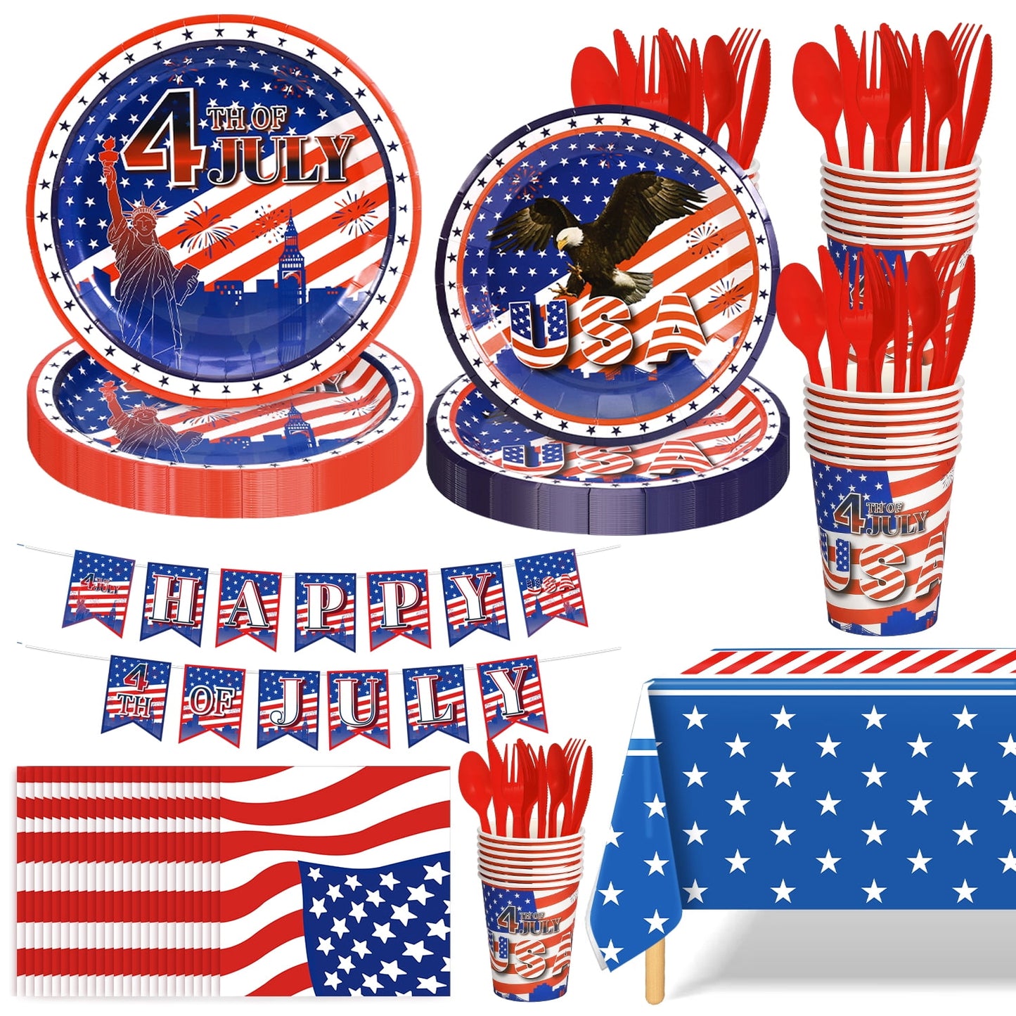 Ayieyill 170Pcs Day of the Dead Party Decorations Kit, Dia de los Party Supplies Set for 24 Guests, Includes Plates and Cups and Napkins Straws Sets