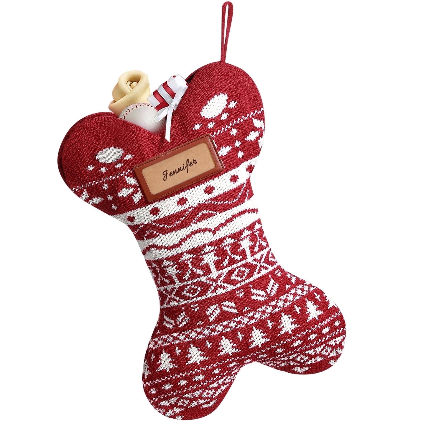 Ayieyill 6Pcs 18" Knit Christmas Stockings, Large Rustic Yarn Xmas Stockings for Christmas Family Holiday Decorations